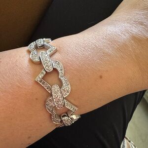 Elegant 925 Sterling Silver Heart Link Bracelet♥️